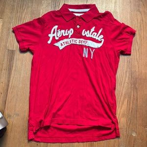 Aeropostale red collared shirt